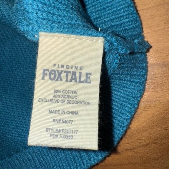 Finding Foxtale Kids Sweater Teal Blue Cool to be Kind Graphic Size 10 Sun NWT - Picture 4 of 6